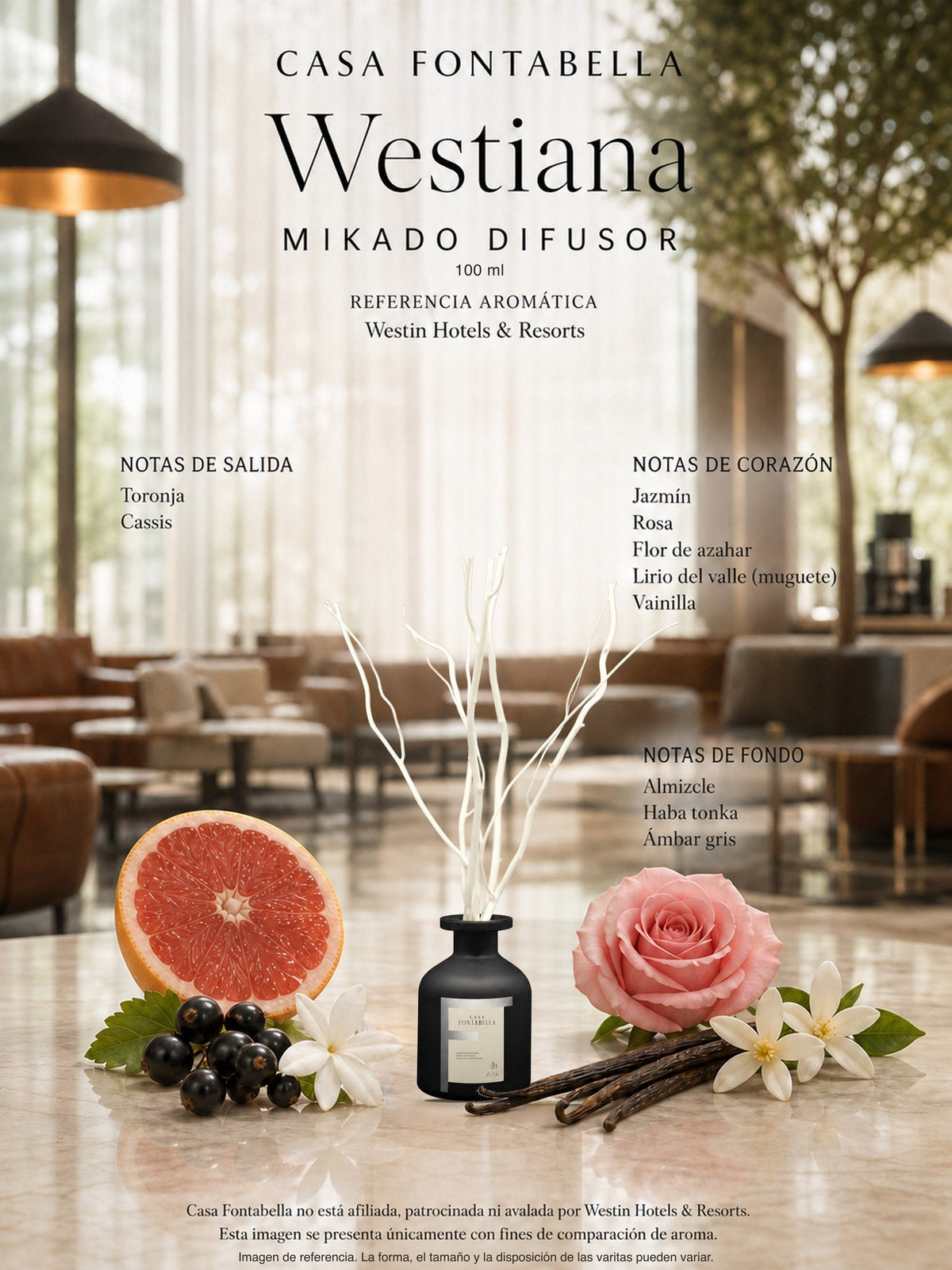 Mikado Westiana de 100 ml en envase negro — Casa Fontabella