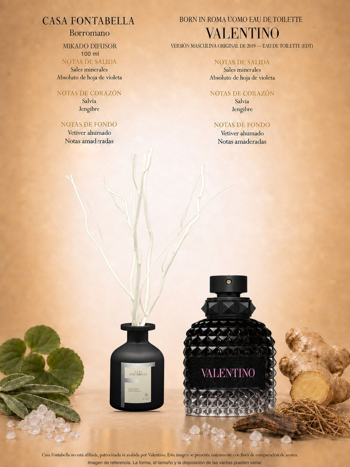 Mikado Borromano de 100 ml en envase negro — Casa Fontabella