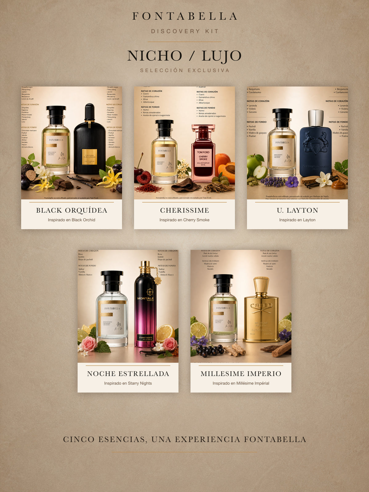 Viales de 5 ml del Discovery Kit — Nicho / Lujo de Fontabella