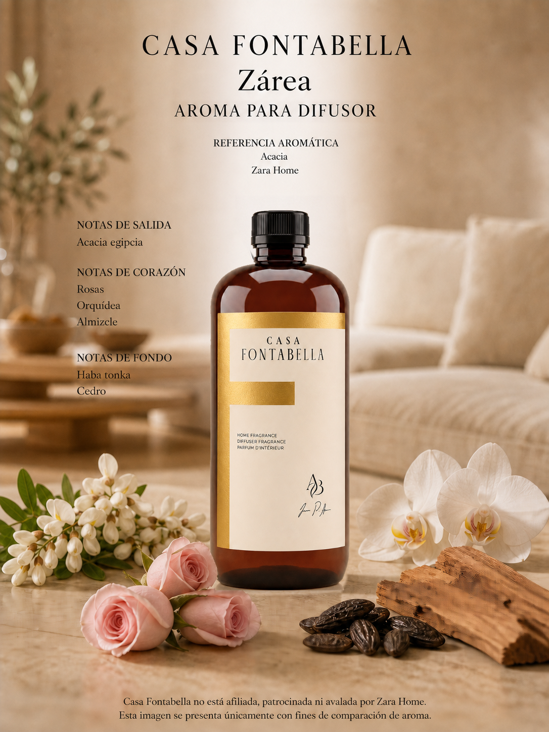 Aceite para difusor Zárea de Casa Fontabella