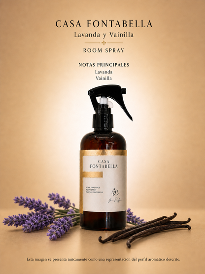Spray de ambiente Lavanda y Vainilla de Casa Fontabella