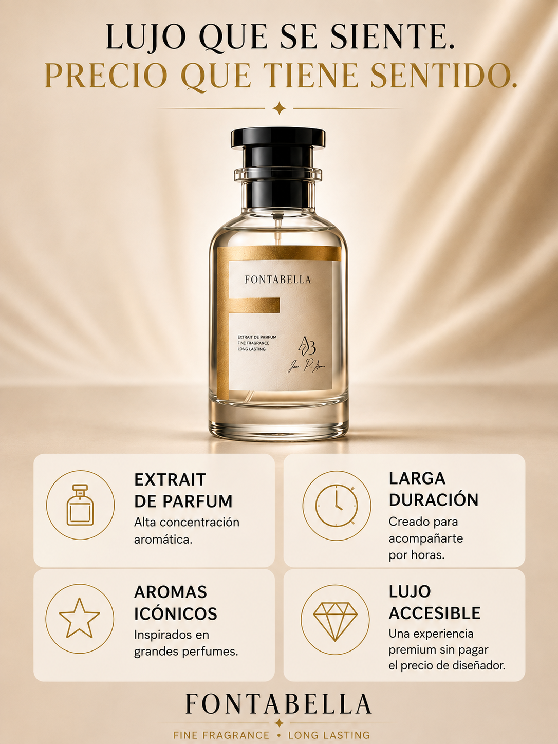 Ficha del perfume Tabaco Vainilla de Fontabella: extrait de parfum, larga duración, aromas icónicos y lujo accesible