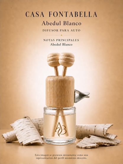 Aromatizante para auto Abedul Blanco de Casa Fontabella