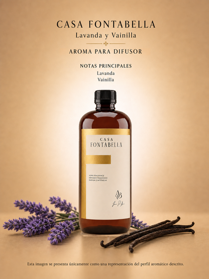 Aceite para difusor Lavanda y Vainilla de Casa Fontabella