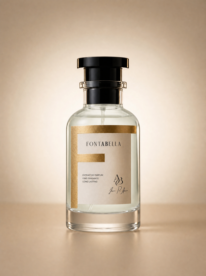 Perfume Élite 212 de Fontabella, extrait de parfum en frasco de vidrio con etiqueta dorada