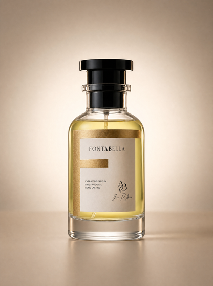 Perfume The Other 13 de Fontabella, extrait de parfum en frasco de vidrio con etiqueta dorada