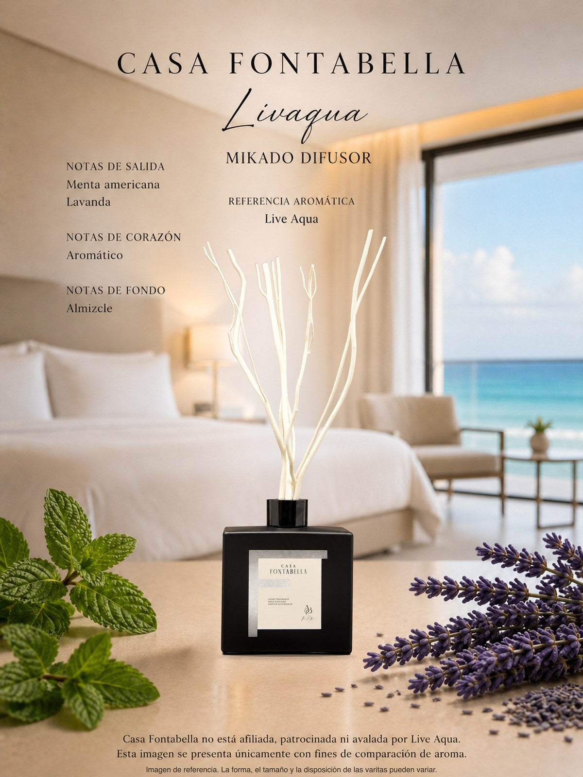 Mikado Livaqua de 180 ml en envase negro — Casa Fontabella