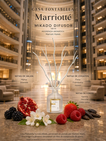 Mikado Marriotté de 100 ml en envase esmerilado dorado — Casa Fontabella