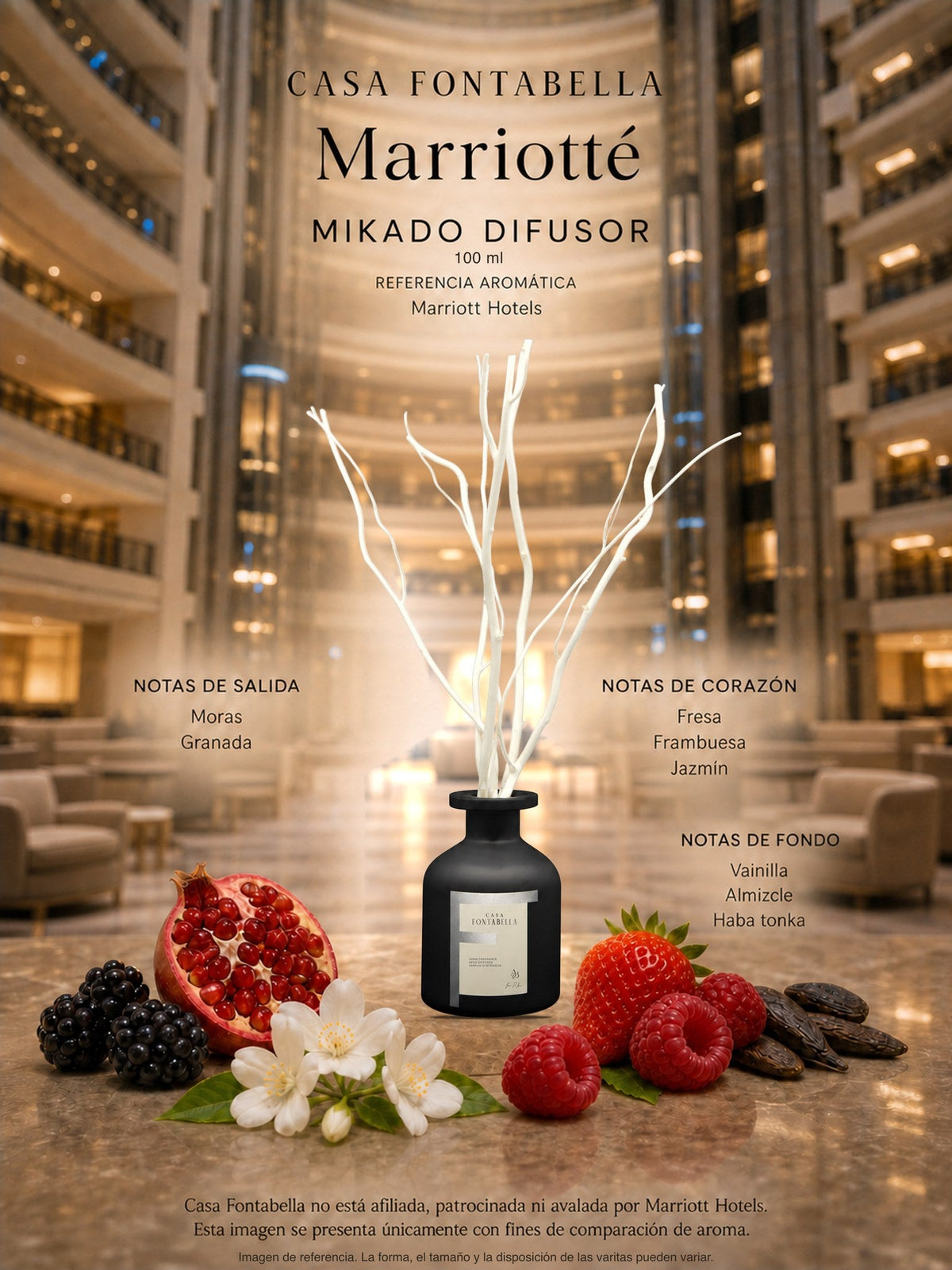 Mikado Marriotté de 100 ml en envase negro — Casa Fontabella
