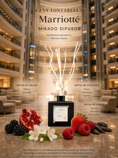 Mikado Marriotté de 180 ml en envase negro — Casa Fontabella