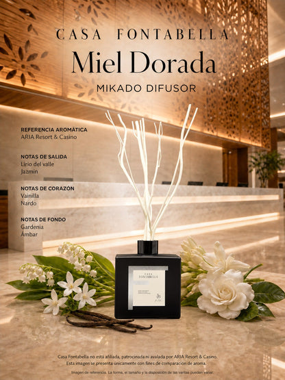 Mikado Miel Dorada de 180 ml en envase negro — Casa Fontabella