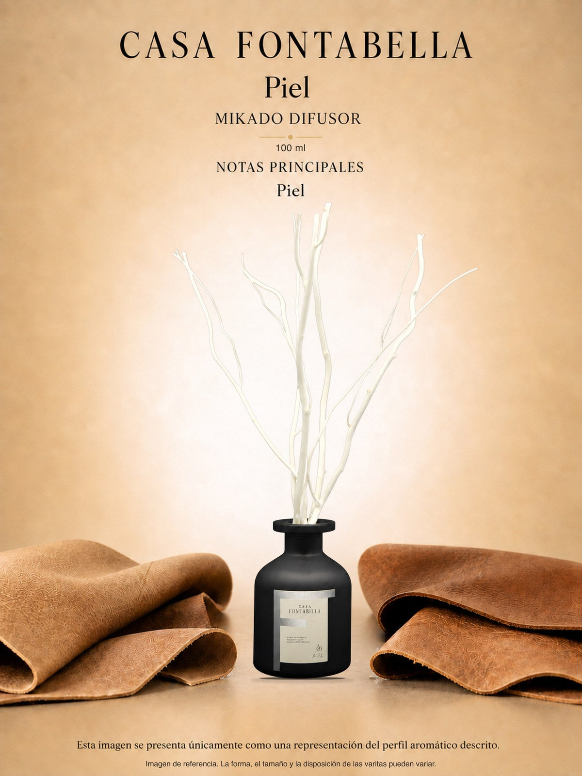 Mikado Piel de 100 ml en envase negro — Casa Fontabella