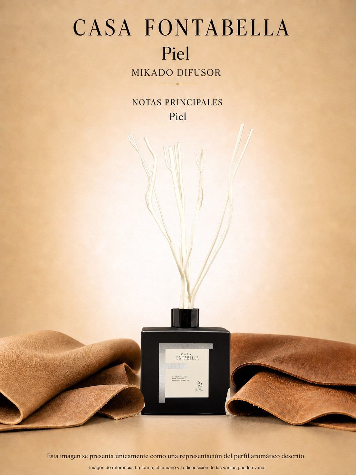 Mikado Piel de 180 ml en envase negro — Casa Fontabella