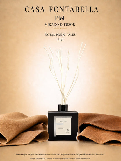 Mikado Piel de 180 ml en envase negro — Casa Fontabella