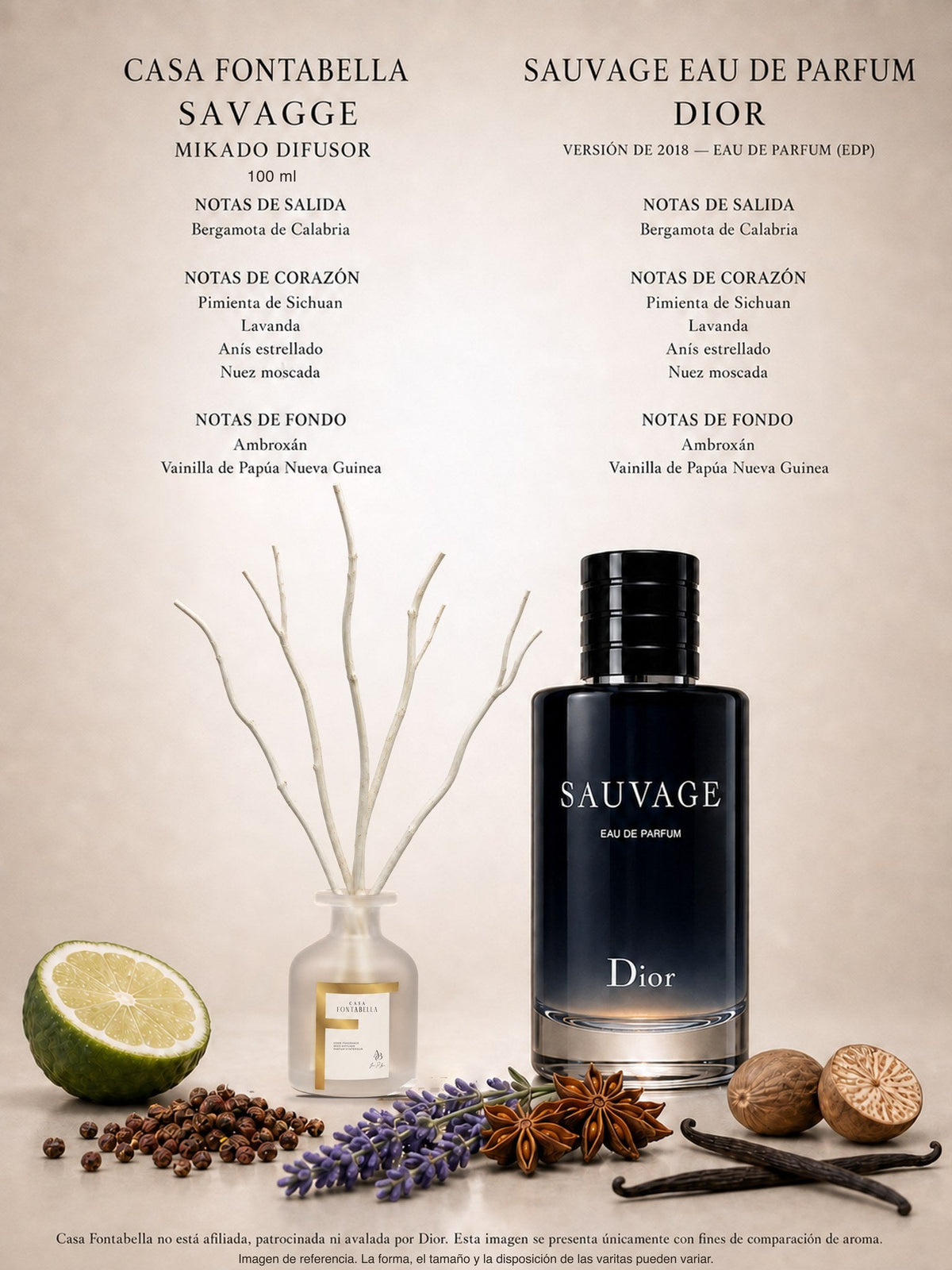 Mikado Savagge de 100 ml en envase esmerilado dorado — Casa Fontabella