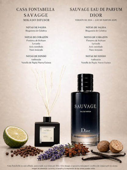 Mikado Savagge de 180 ml en envase negro — Casa Fontabella