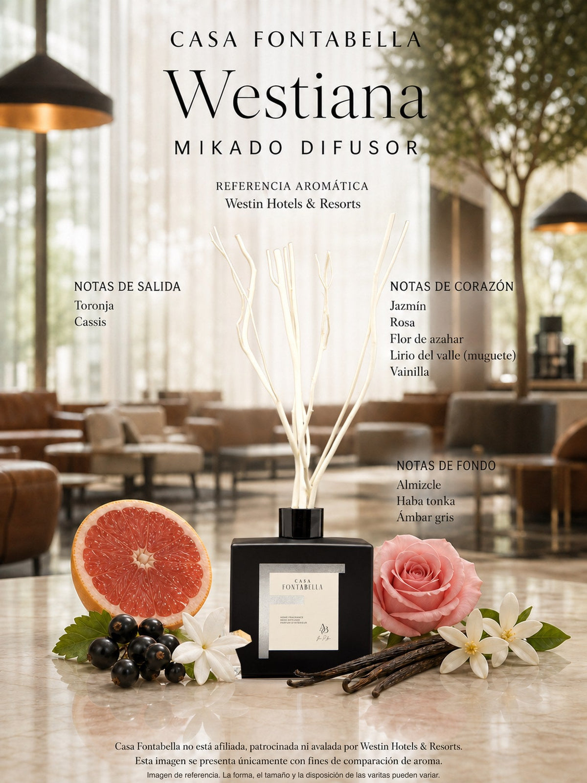 Mikado Westiana de 180 ml en envase negro — Casa Fontabella