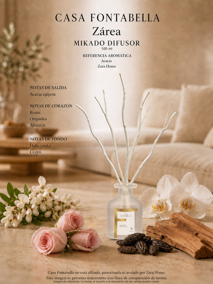 Mikado Zárea de 100 ml en envase esmerilado dorado — Casa Fontabella