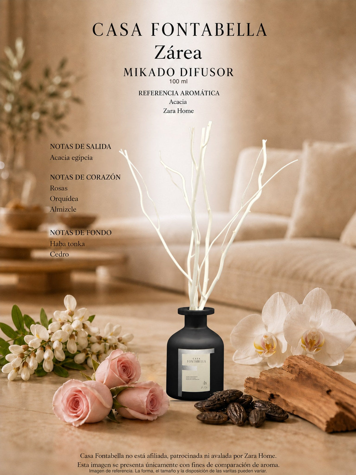 Mikado Zárea de 100 ml en envase negro — Casa Fontabella