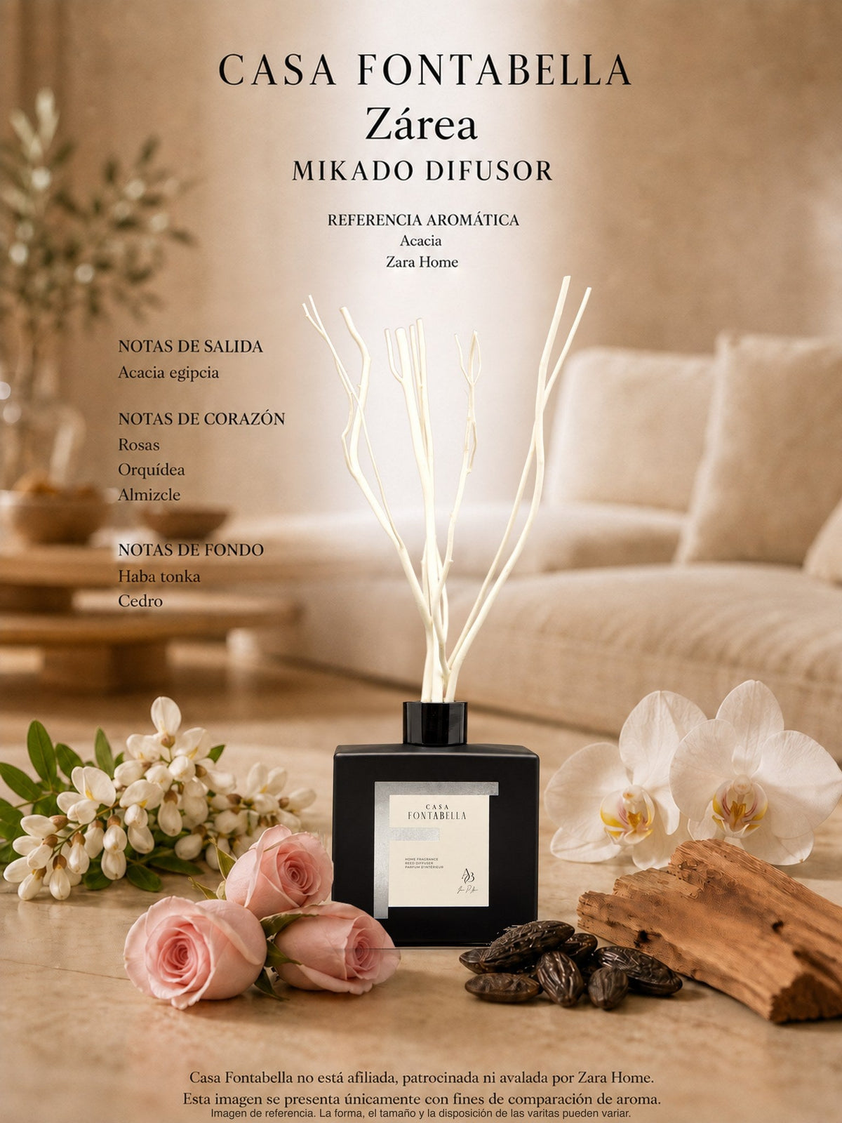Mikado Zárea de 180 ml en envase negro — Casa Fontabella